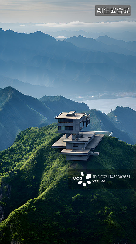 【AI数字艺术】自然建筑图图片素材