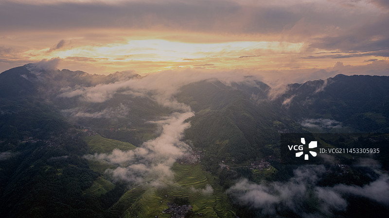 贵州黔东南的加榜梯田景色图片素材