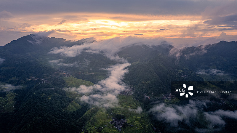 贵州黔东南的加榜梯田景色图片素材