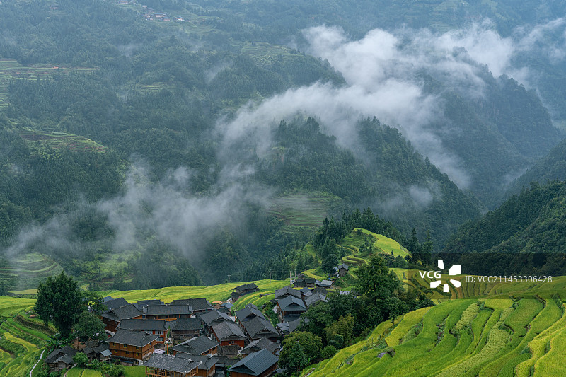 贵州黔东南加榜梯田自然风光图片素材