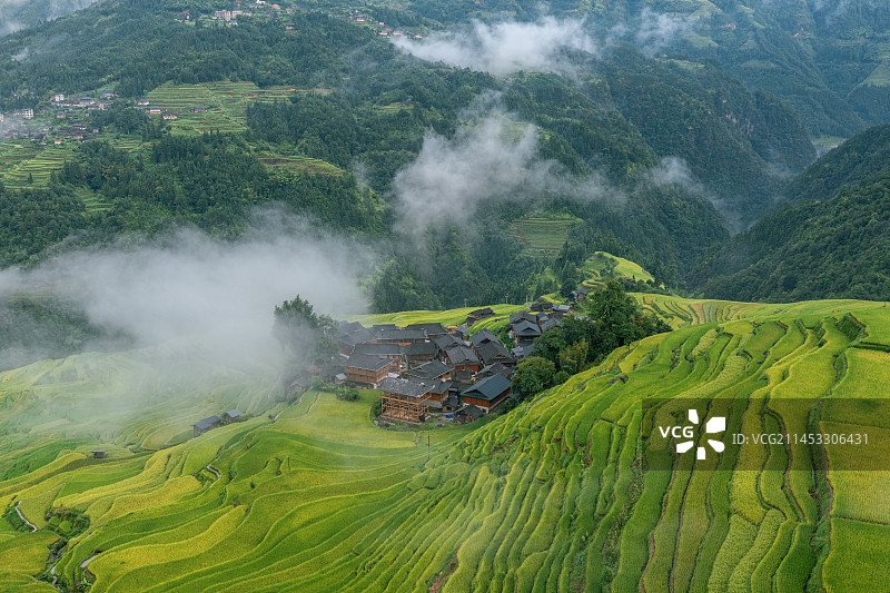 贵州黔东南加榜梯田自然风光图片素材