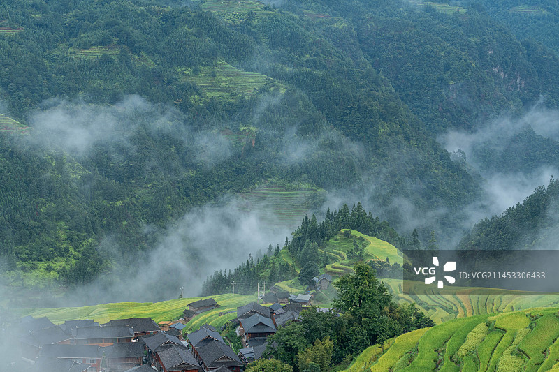 贵州黔东南加榜梯田自然风光图片素材