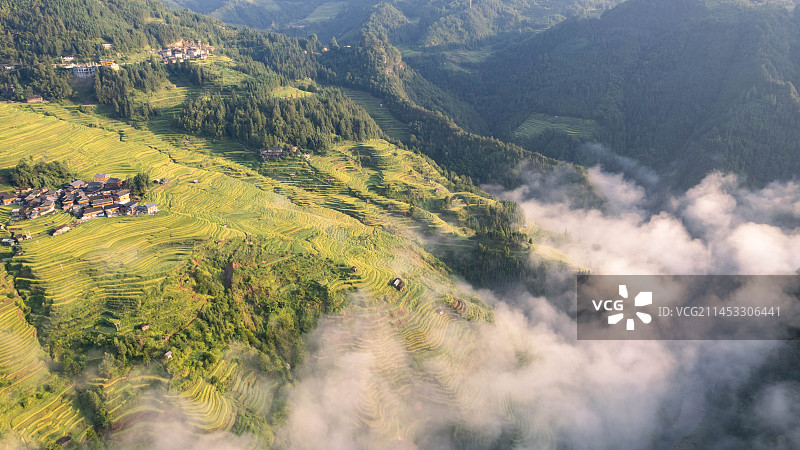 贵州黔东南加榜梯田自然风光图片素材