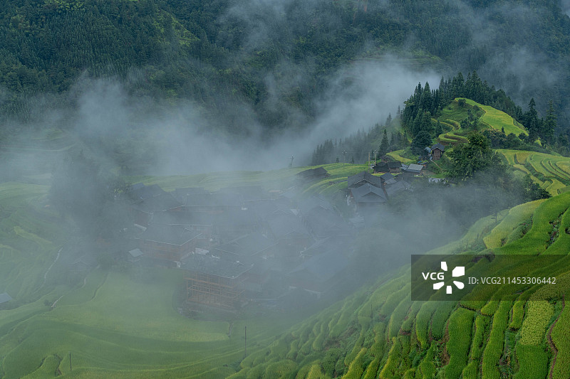 贵州黔东南加榜梯田自然风光图片素材