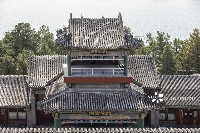 北京颐和园画中游听俪馆戏楼图片素材