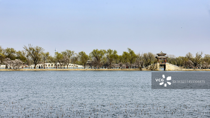 北京颐和园西堤图片素材