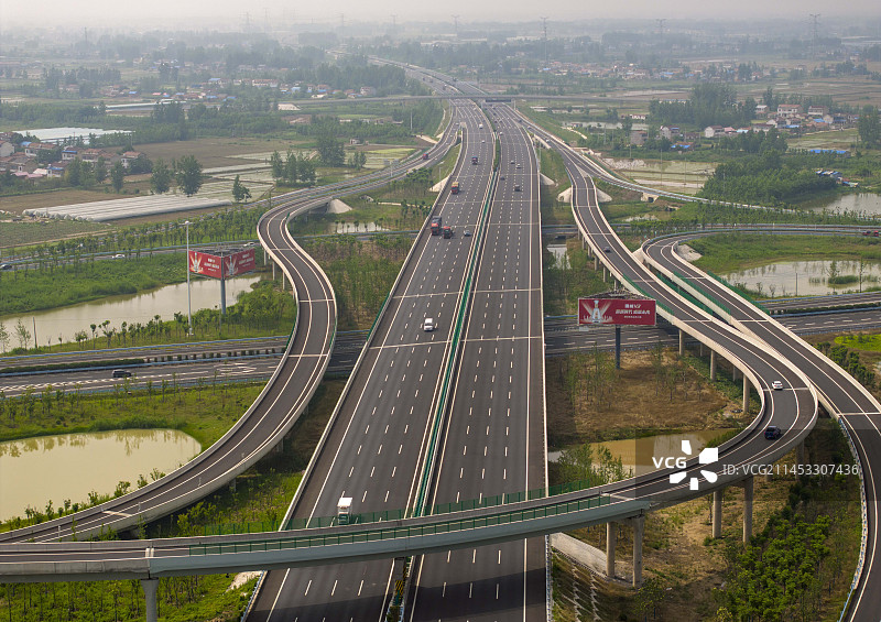 G2京沪高速沂淮江段扩建完成全线通车图片素材