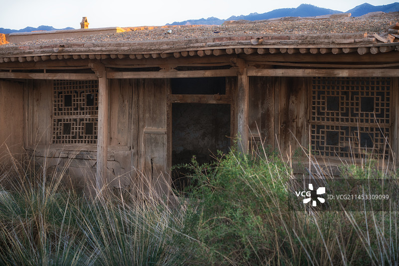甘肃永泰古城城中废弃房屋图片素材
