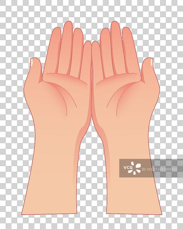 感恩节情人节双手捧着爱心爱心堆矢量元素图片素材