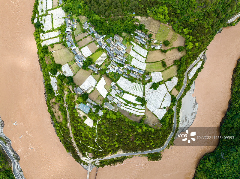 云南贡山风情丙中洛乡村旅游区自然风光图片素材