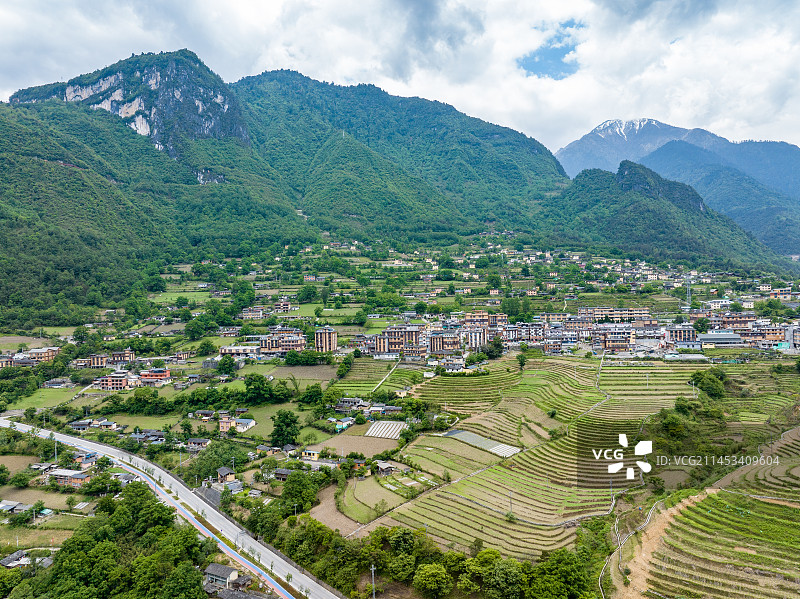 云南贡山风情丙中洛乡村旅游区自然风光图片素材