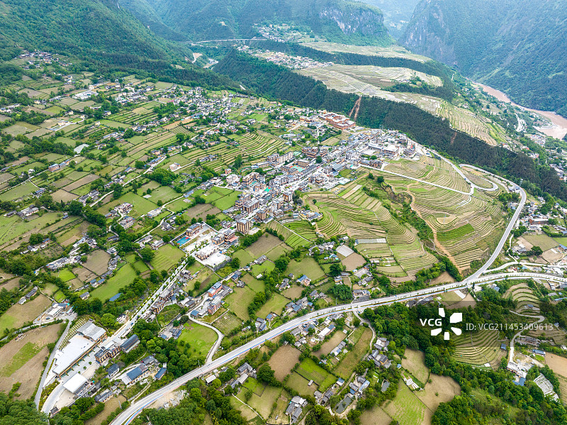 云南贡山风情丙中洛乡村旅游区自然风光图片素材