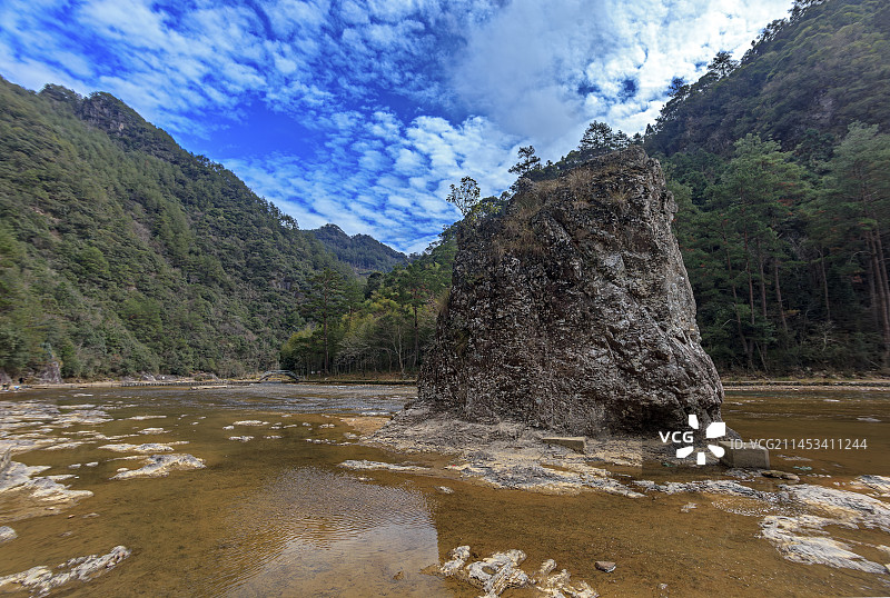 屏南白水洋纱帽岩图片素材