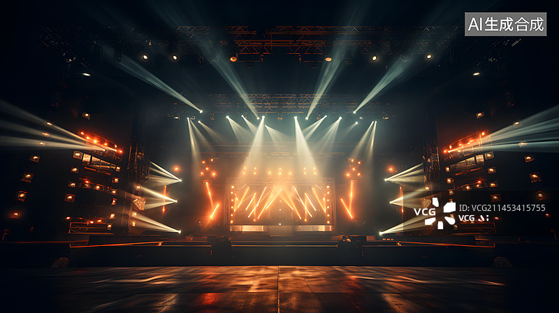 【AI数字艺术】舞台灯光特效图片素材