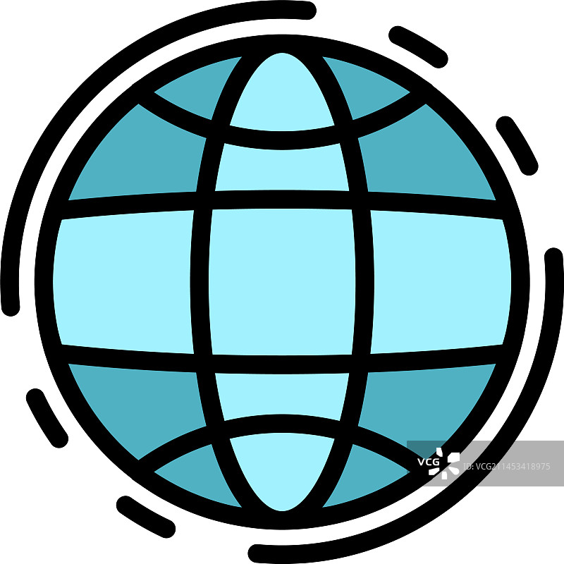 地球旅行图标（扁平风格）图片素材
