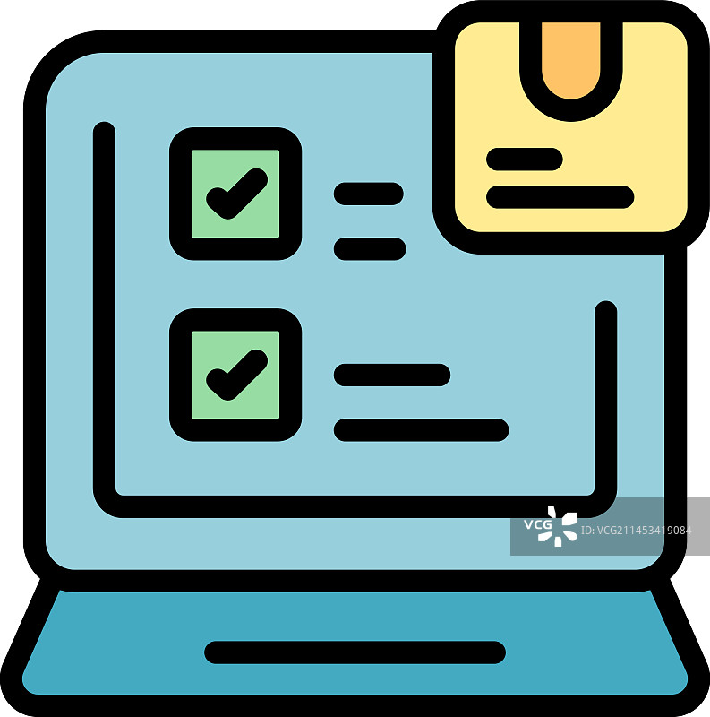 笔记本电脑数字控制扁平图标图片素材