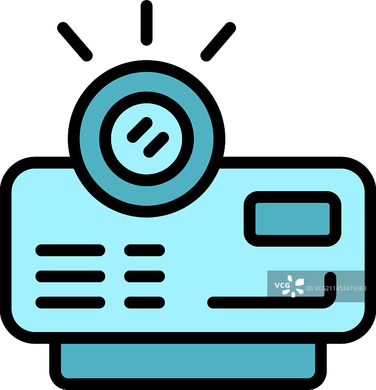 扁平风格电影放映机图标图片素材