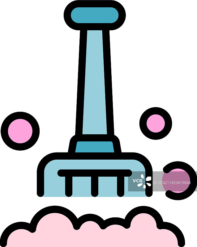 扁平的拖把清洁图标图片素材