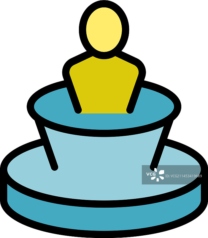 数字关键意见领袖扁平图标图片素材