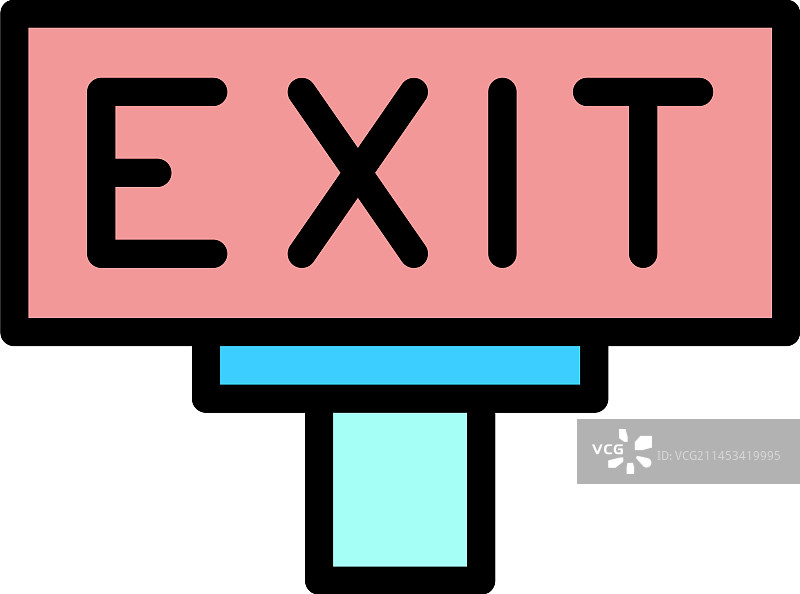 停车场出口扁平图标图片素材