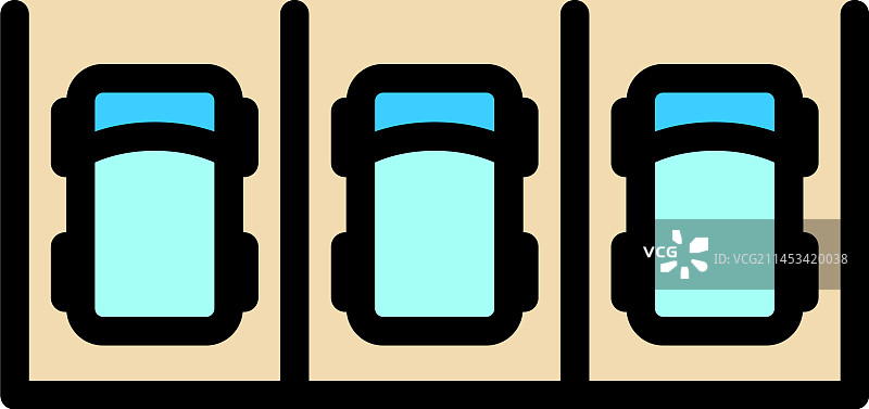 已满的停车场扁平图标图片素材