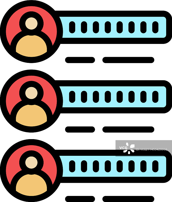 会议参与者扁平图标图片素材