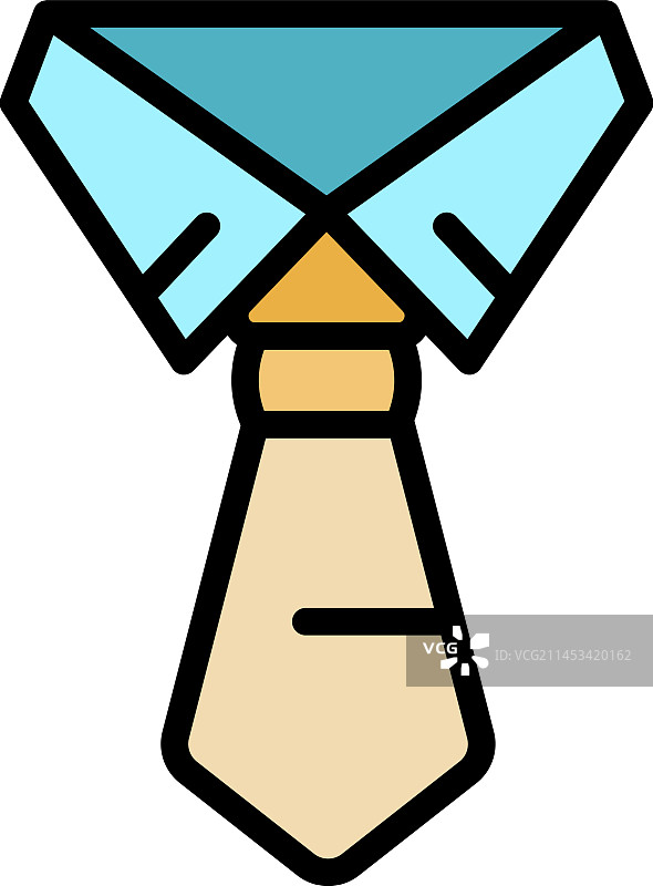 领带扁平图标图片素材