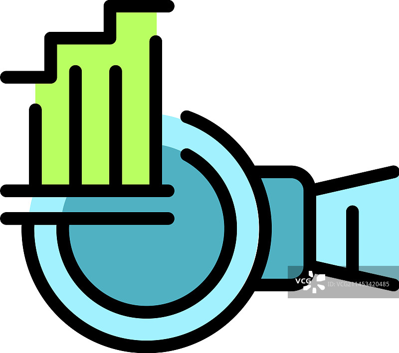 扁平商务数据图标图片素材