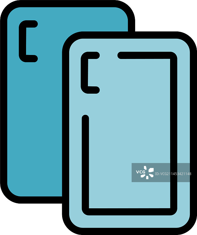 智能手机保护壳扁平图标图片素材