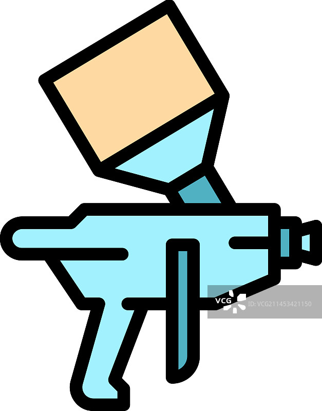 干净的喷雾器图标（扁平风格）图片素材