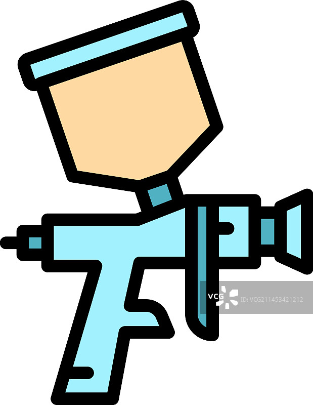 油漆桶图标（扁平风格）图片素材