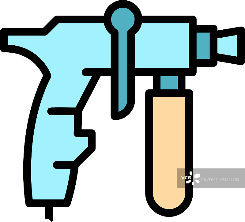 滚筒喷雾器扁平图标图片素材