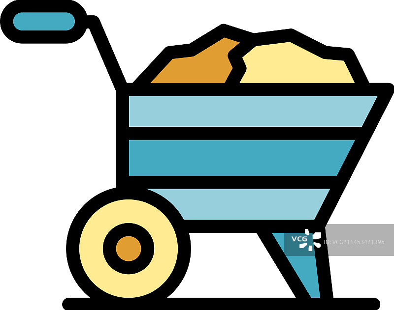 手推车扁平图标图片素材