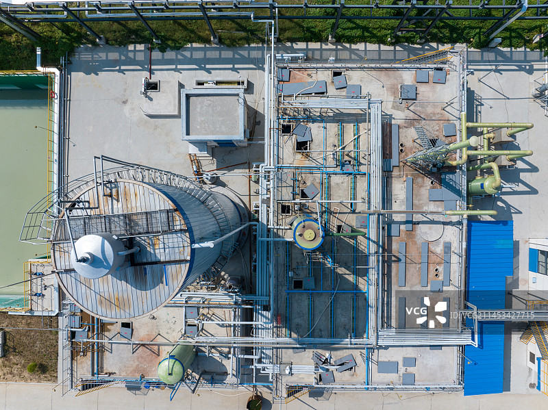 俯拍河南郸城巨鑫制药厂图片素材