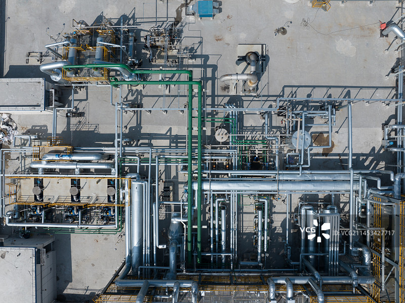 俯拍河南郸城巨鑫制药厂图片素材