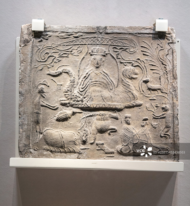 重庆三峡博物馆藏品汉西王母画像砖图片素材