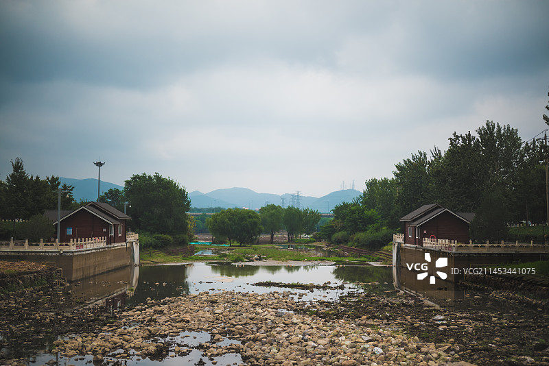 洪水过后的永定河图片素材