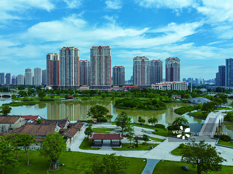 美丽的湘桥湖公园图片素材