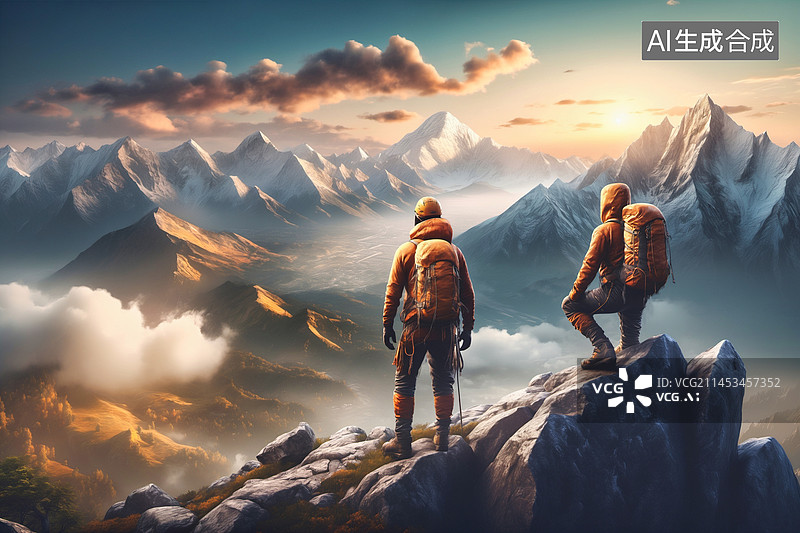 【AI数字艺术】山就在那里图片素材