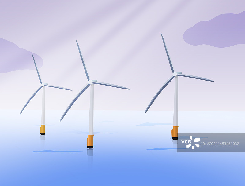 海上风力发电图片素材