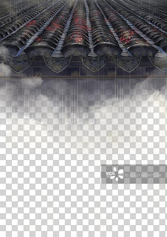 古风的屋顶屋檐图片素材
