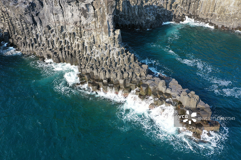 柱状节理带图片素材
