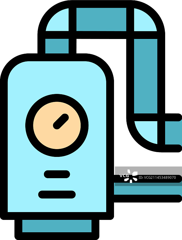 燃气锅炉管道扁平图标图片素材