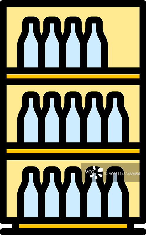 酒柜图标（扁平风格）图片素材