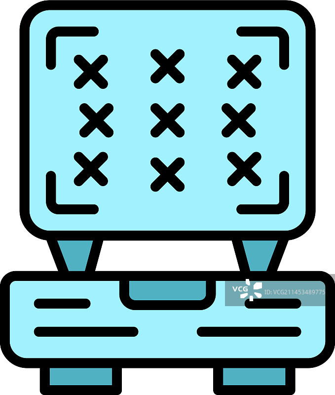 华夫饼机炊具图标扁平图片素材