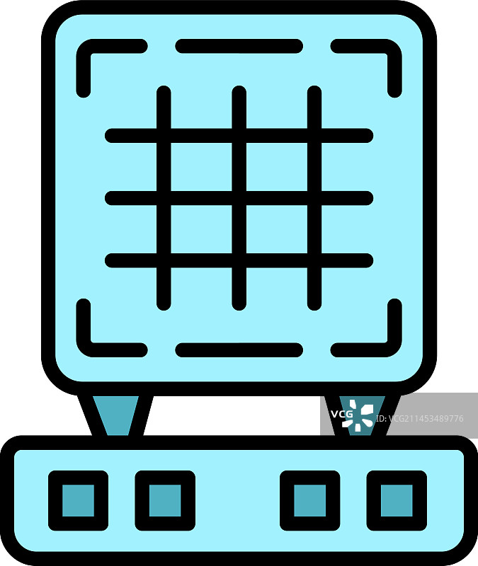 比利时华夫饼机扁平图标图片素材