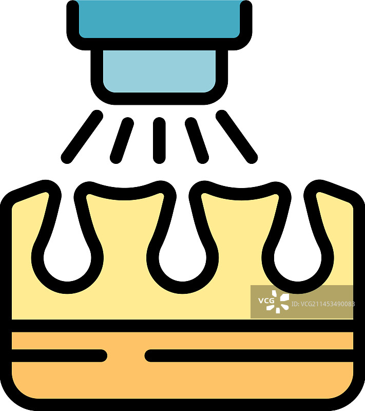 激光脱毛程序扁平图标图片素材