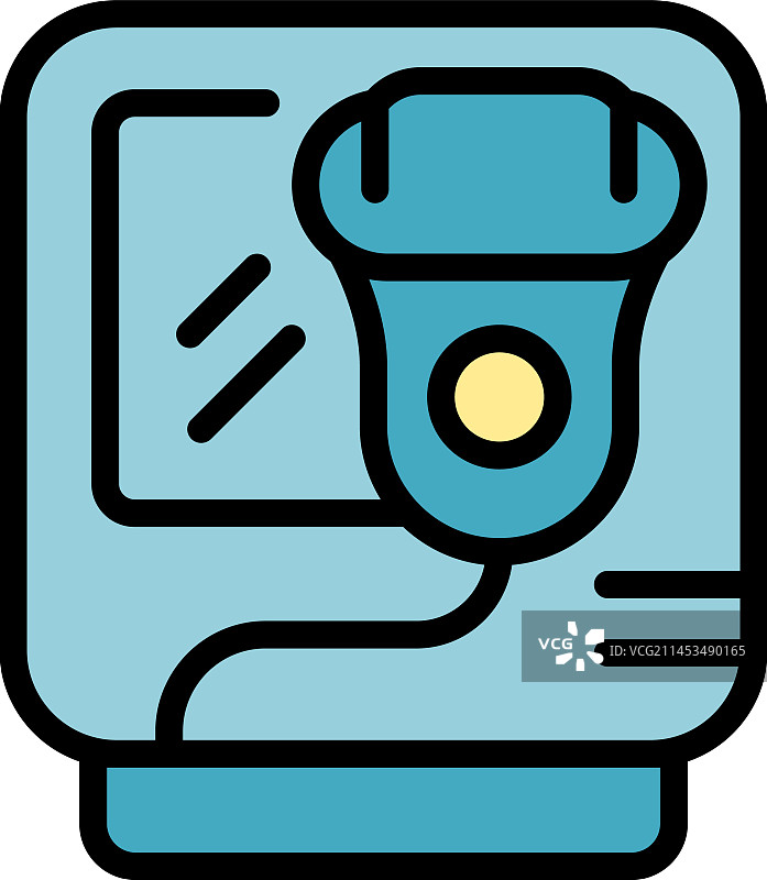 脱毛器图标（扁平风格）图片素材