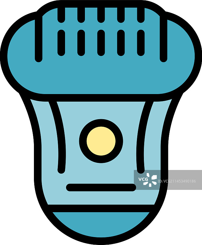 女士脱毛器扁平图标图片素材