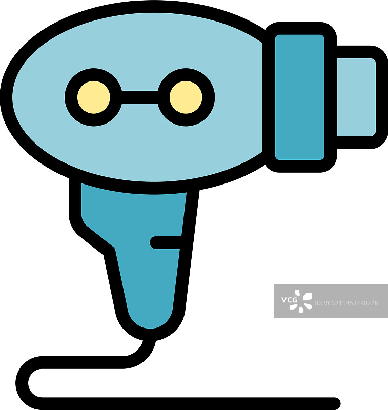 脱毛枪图标（扁平风格）图片素材